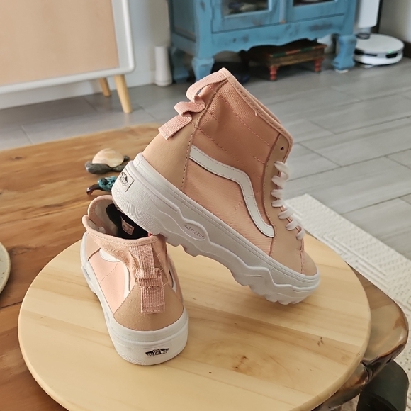 Vans Blush High-Top Sneakers with White Accents - Picture 12 of 13